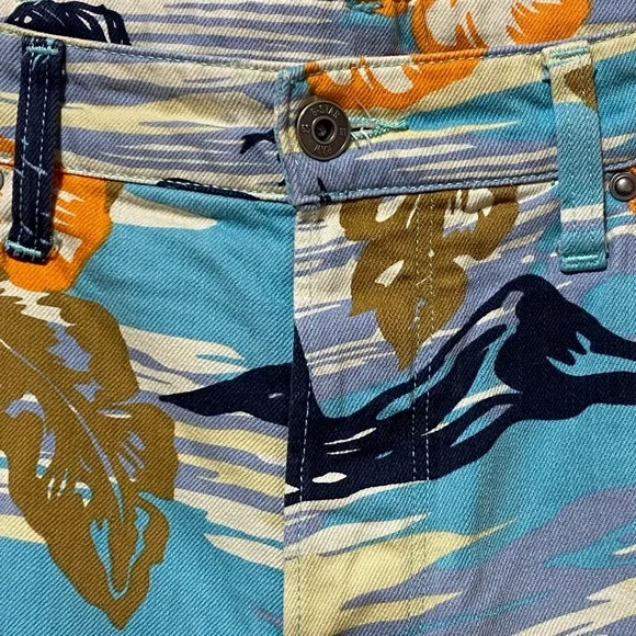 G-Star 5622 3D + Pharrell Williams Beach Hawaiian Floral Palm Tree Jeans Size 32 - Picture 8 of 16